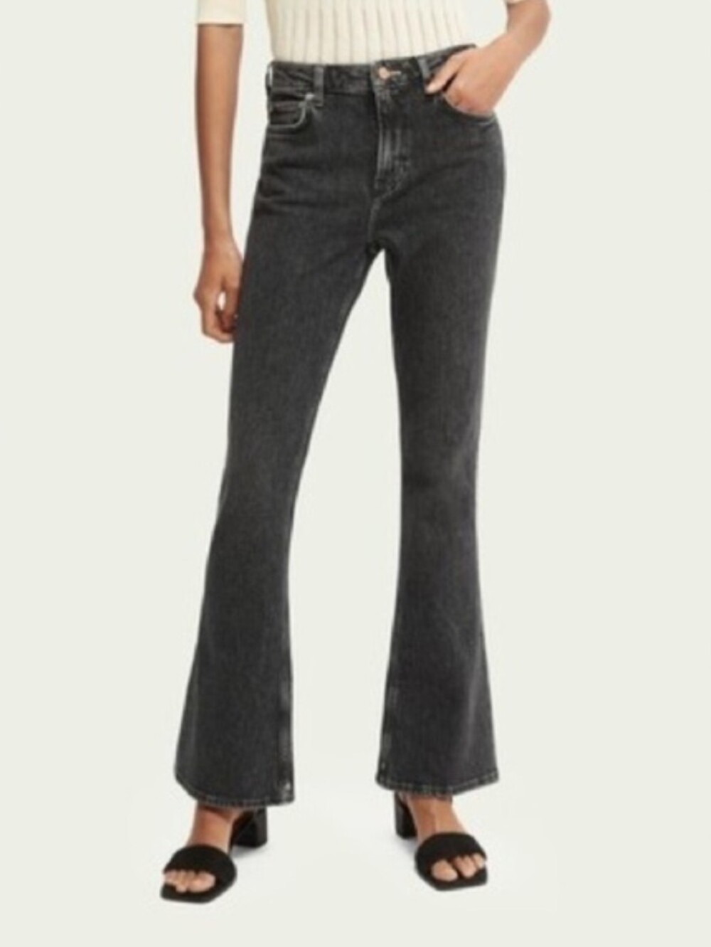 Scotch And Soda Faded Black Flare Denim Jeans 28x32